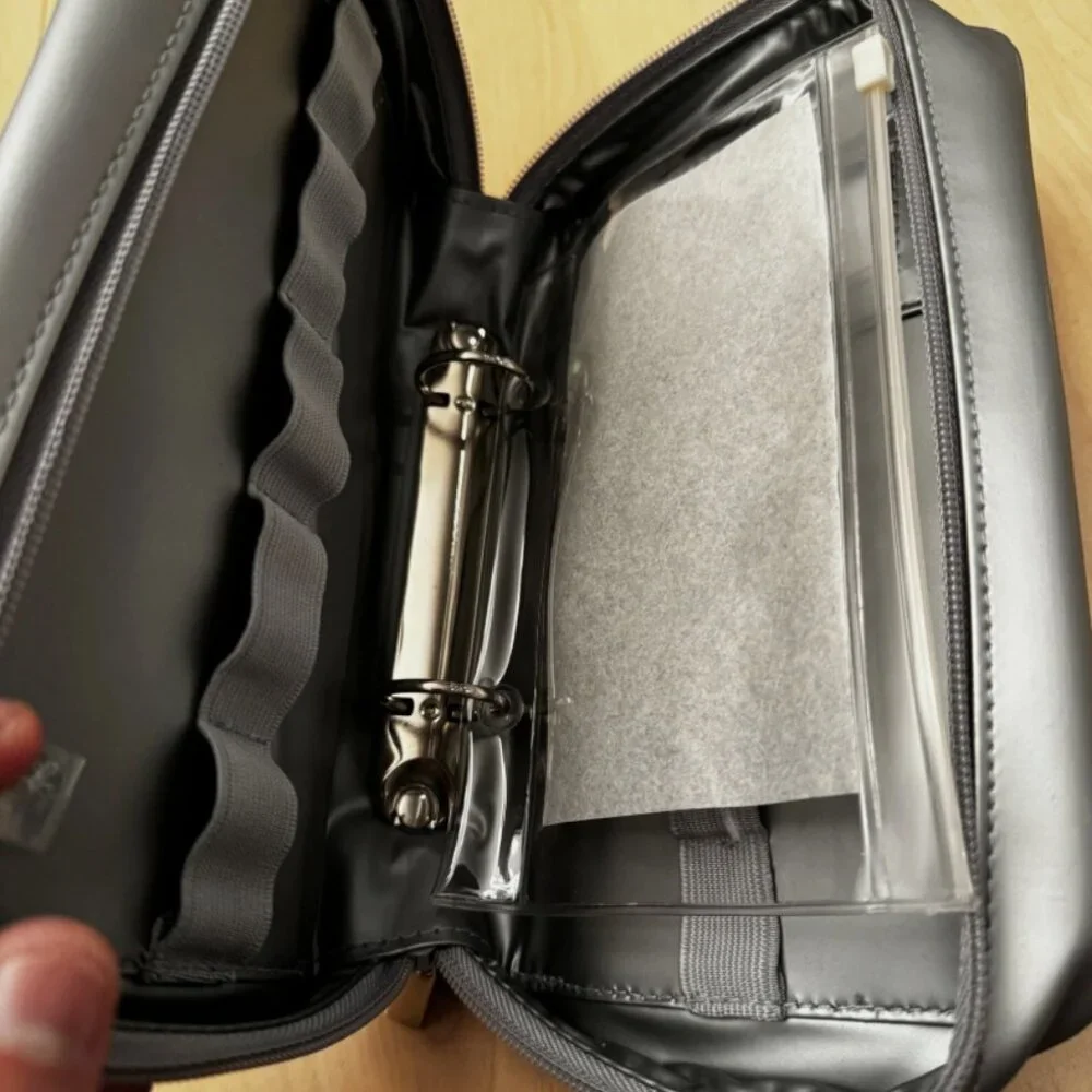 Agnes B. Make Up Organizer Bag Blinder Rings Journaling